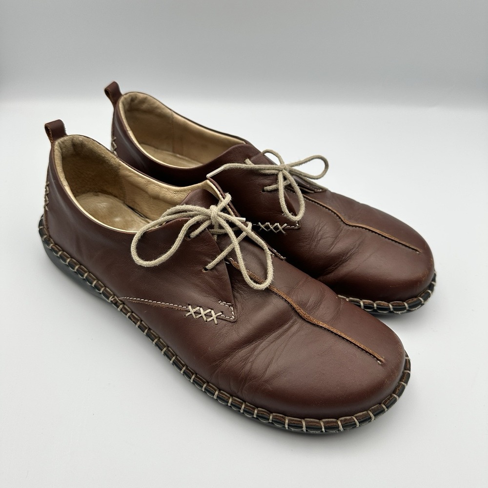 Josef Seibel Womens Brown Leather Lace Up Comfort Shoes EU 41 US 10 Casual - Picture 3 of 9